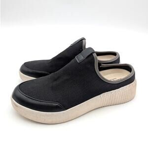 Dearfoams Lila Mule Sneaker Shoes Almond Toe Women's Black Size US8 EU39